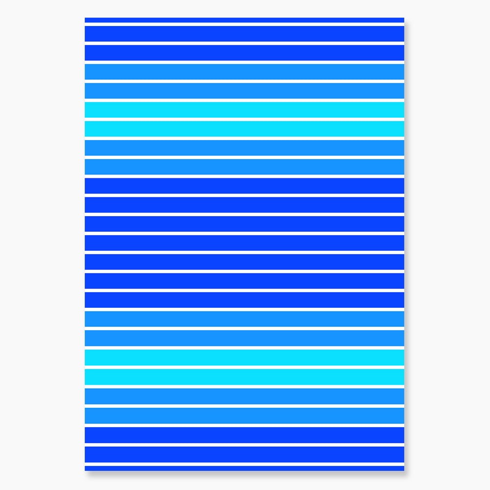 Serviette de plage double Rayée Camaïeu de bleu 140x180 cm